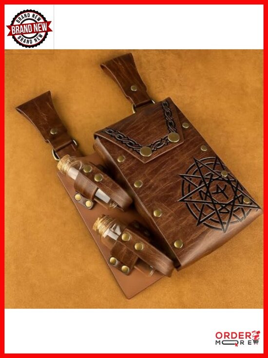 Renaissance Belt Pouch Purse Viking Bracer Hook Halloween Set Medieval Festival main image 4